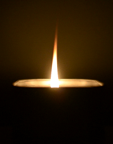 Candle flame animating softly